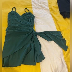 Sexy & gorgeous, forest green short dress!